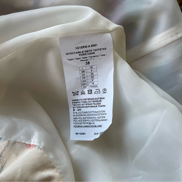 Pinko Floral Bustier Mini Dress – Corset Bodice, Fit & Flare (Size 2 / XS) - Picture 5 of 12